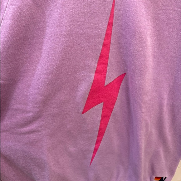 Aviator Purple Sweatshirt with Pink Lightning Bolt - Picture 4 of 5